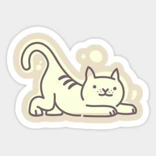 Cat Yoga Stretch Cute Kitten Bowing Adorable Cat Lover Sticker